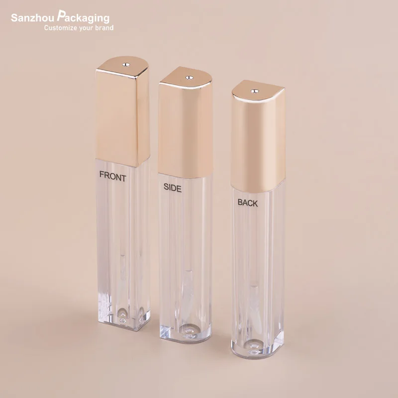 Unique shaped liptint bottle horseshoe shaped custom logo lipgloss tubes 3.8ml