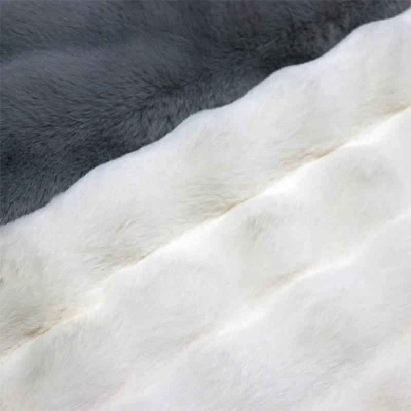 Home Furniture 100% Polyester 26mm Long Piles Solid Color Rabbit Faux Fur Soft Plush Fluffy Fabric for Blankets