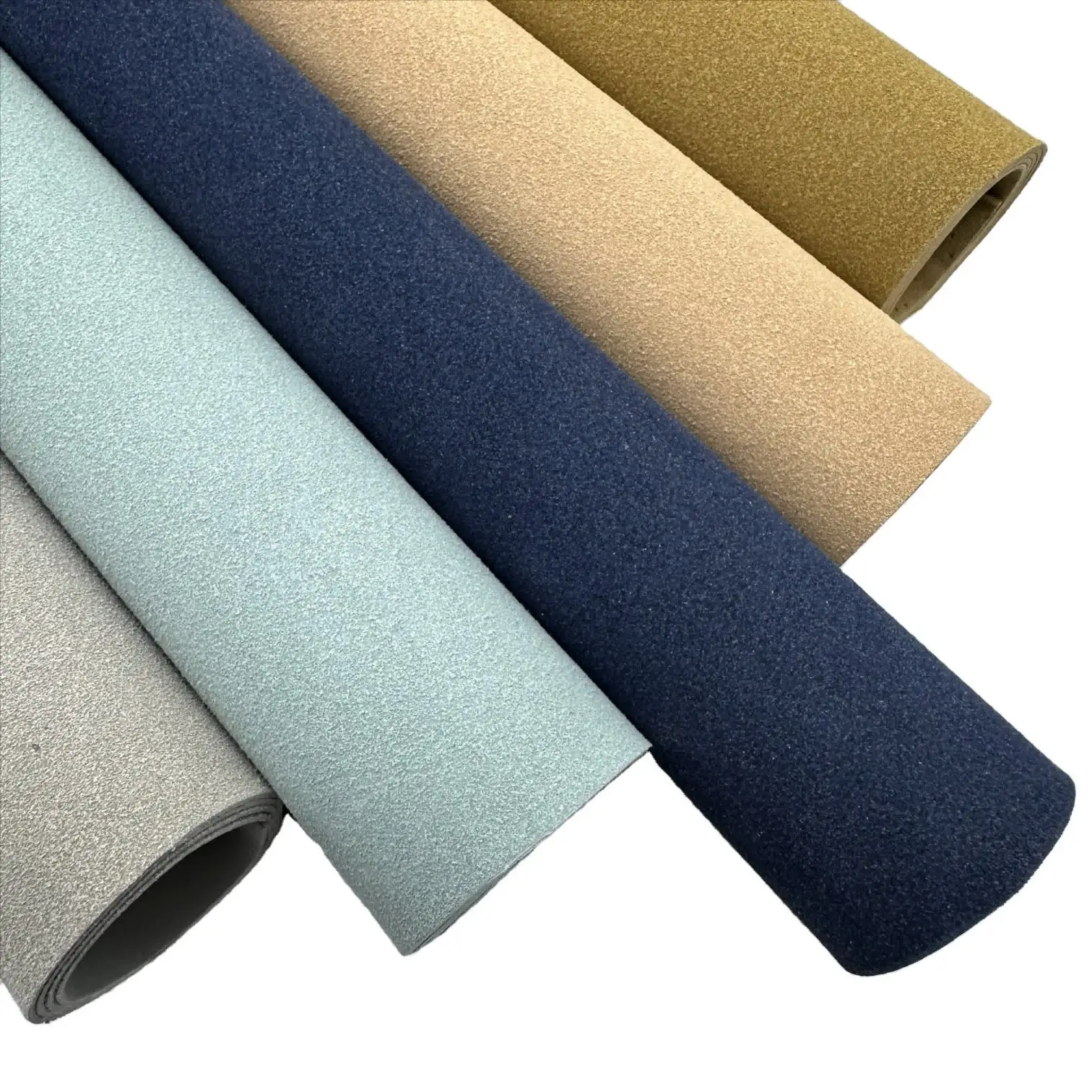 Wholesale Faux Rexine Leather Wear-Resistant Microfiber Flocking Pu Synthetic Suede Leather Fabric Supplier For Footwear