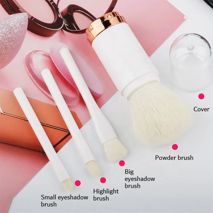 Travel 4 In 1 Set Novelty Telescopic Private Label High Quality Professional Makeup Brush