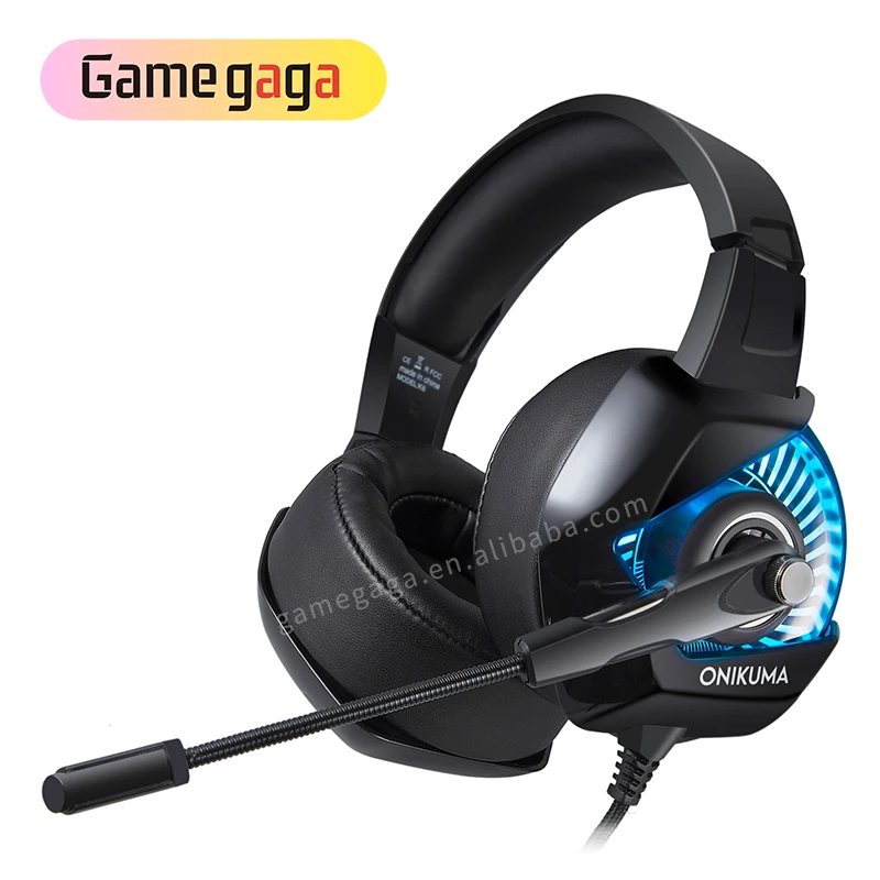 Factory OEM K6 Gaming Headset with Microphone RGB Light Game hedphone for PS5 & Game Earohoine for PS4