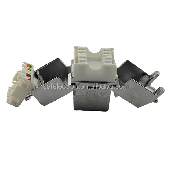 Cat5e Cat6 Keystone Factory FTP 180 Degree Keystone Toolless Decently Quality RJ45 Female Keystone Jack