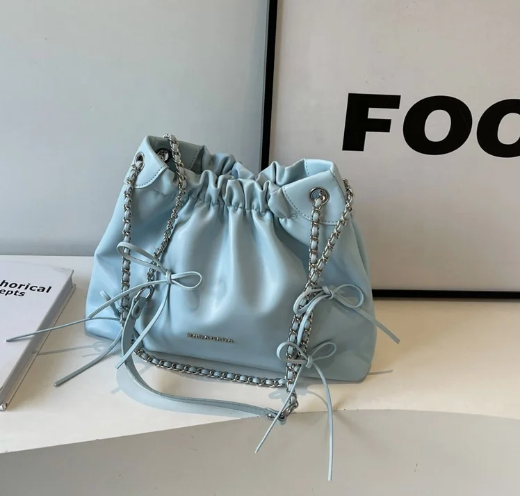 New Fashion Handbags 2024 Lady Chain Bucket Bags Lady Design Purses For Ladies