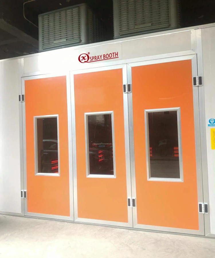 Industrial large bake oven room box car lighting spray paint booth equipment