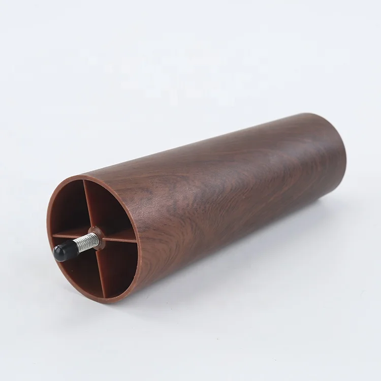 Professional manufacturer adjustable multicolor ABS cone imitated wood grain bed legs