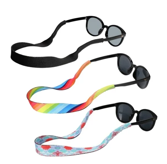 
Custom Floating Sunglasses Straps Lanyards Sports Safety Retainer Adjustable Custom Printed Neoprene Cord Lanyards 