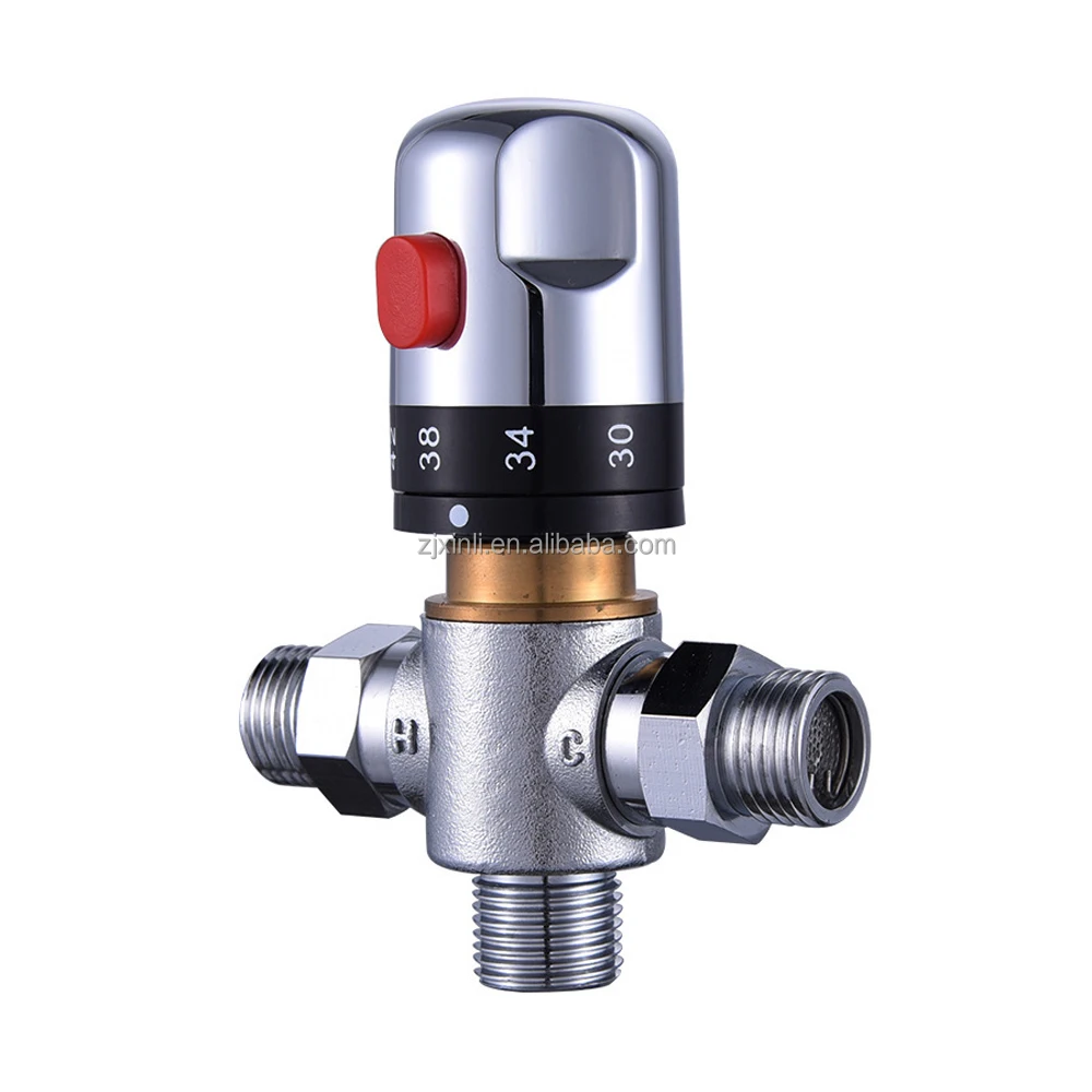 X9330 Brass Material Chrome Plated Hot & Cold Mixer Water Thermostatic Mixing Valve