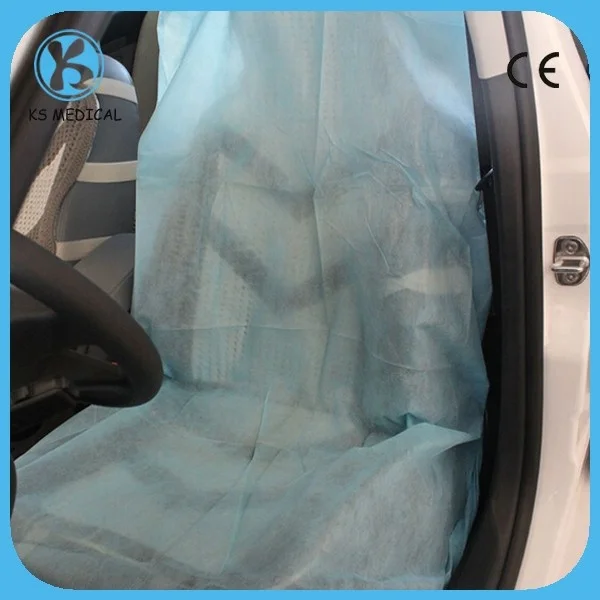 4S shop accessory waterproof plastic disposable custom logo car seat protector cover set 5 in