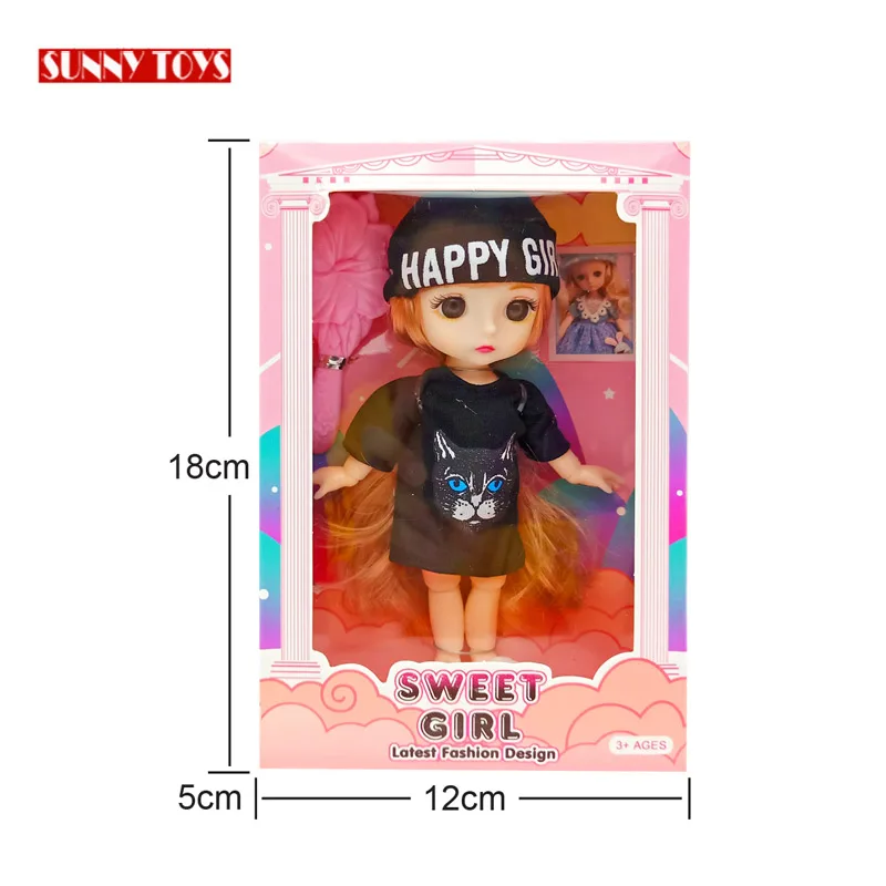 wholesale 6 inch soft silicone vinyl fashion toys doll girl for children