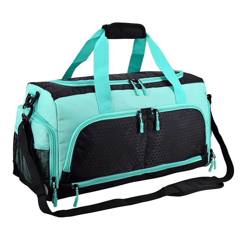 2024 Customization Large Capacity Sport Duffel bag blue gym duffel bag with shoe compartment
