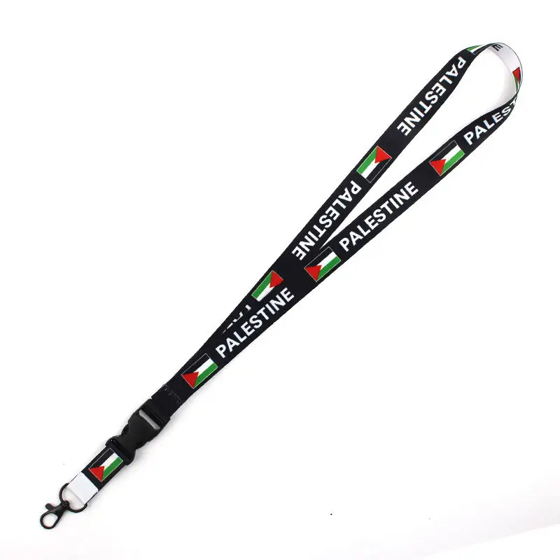 Thermal transfer screen printing custom private logo company name fossil satin lanyard ribbon