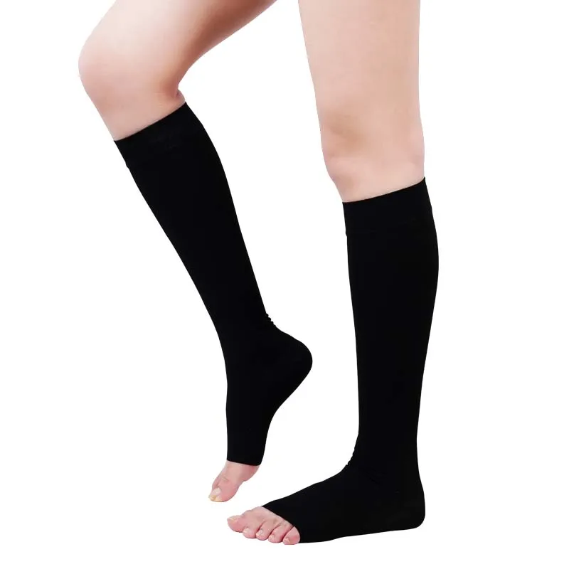 Women compression anti-embolism stocking 20-30mmhg Knee high hospital pressure stockings Varicose veins stocking