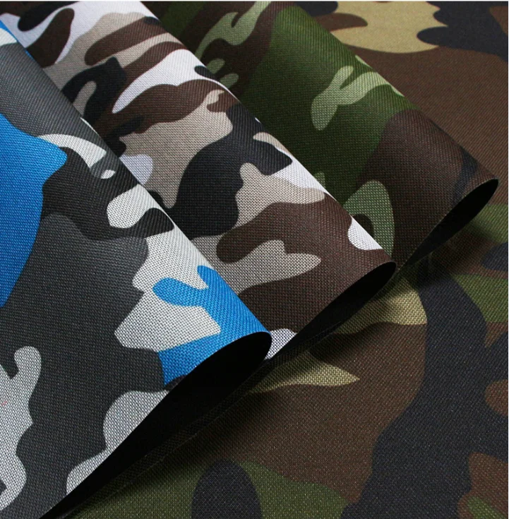 120GSM нейлоновая оксфордская ткань с камуфляжным принтом полиуретановым покрытием Водонепроницаемая 210D для куртки