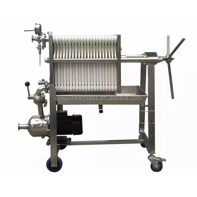 0.5 to 14m3/h stainless plate and frame filter press from China