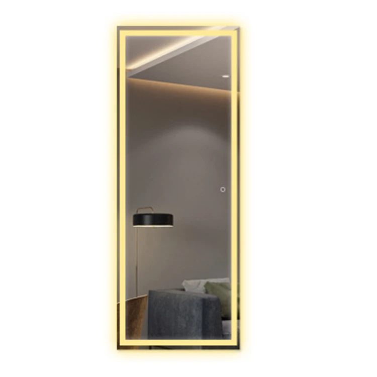 wholesale wall luxury home decor bathroom large full length hanging floor salon mounted smart touch swittch led mirror miroir