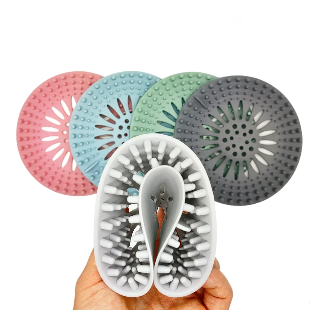 Universal Drain Filter Hair Catcher & Basin Strainer for Kitchen Bathroom Bathtub Sink Drain Cover Flexible & Durable 12cm, 13cm