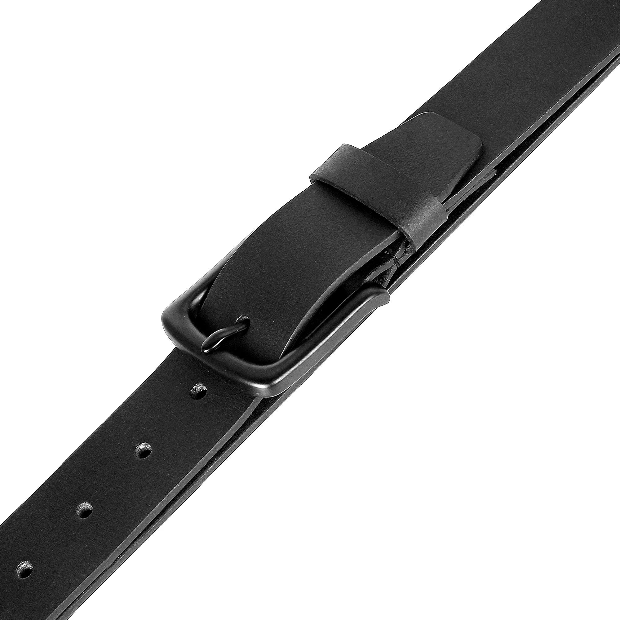 
40-44 inch Handmade Genuine Soft Leather Adjustable Belt Gift for Men Teen Boy Office College School Fashion Dress Black 