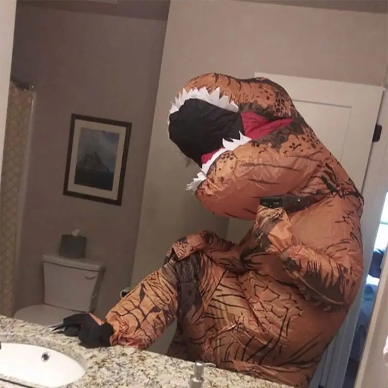 Flagnshow manufacturers T REX dinosaur Costume latex body inflation suits chub dragon inflatable dinosaur costume