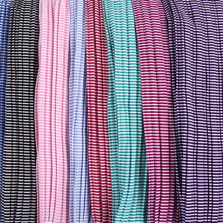 4 way spandex pleated woven stripe moss crepe polyester fabric price per yard