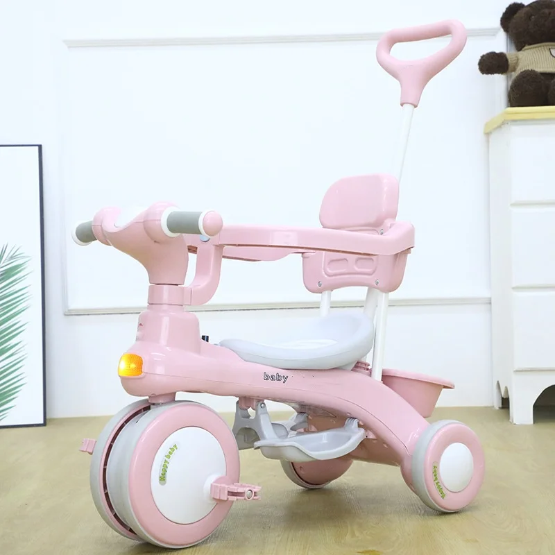 Plastic Baby Ride On Bike Kid Tricycle Toy with handlebar 3 wheel kid Trike tricycle