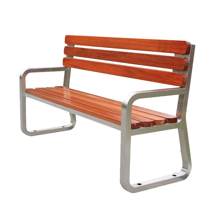 Creative Outdoor Modern Style Solid Wood Garden Bench for Home Bar Park Gym or Outdoor Leisure Patio Use Chair
