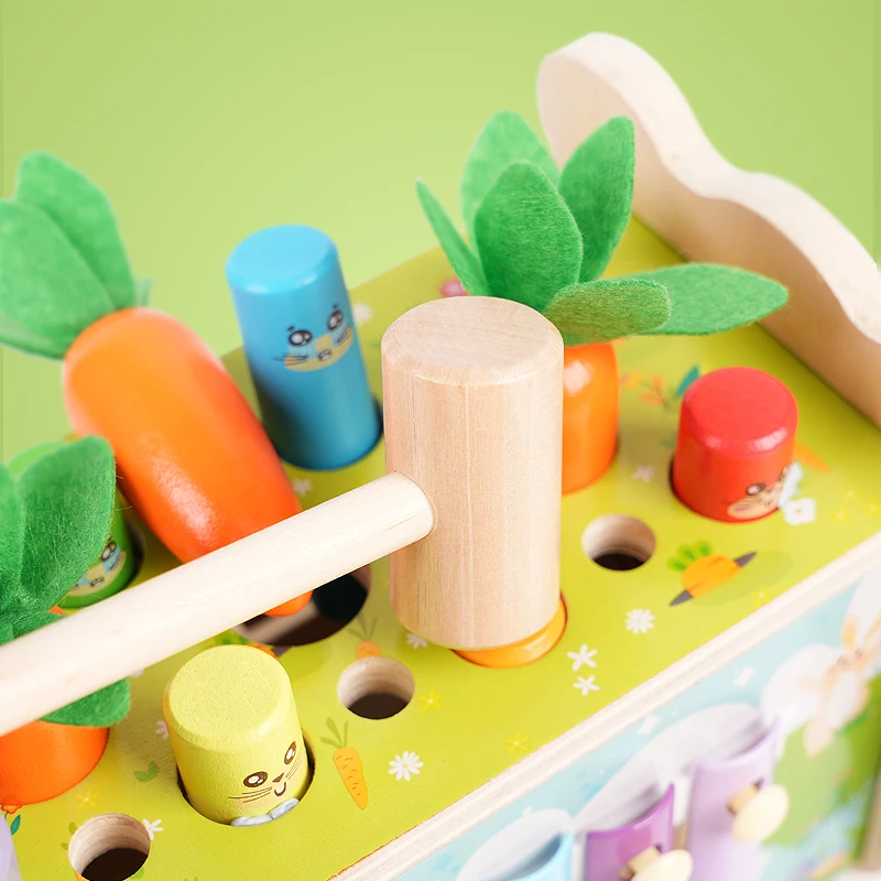 NEW 8 in 1 Whack-a-mole Montessori Baby Musical Pounding Hamster Toy Xylophone Fishing Magnet Game Montessori Early Education