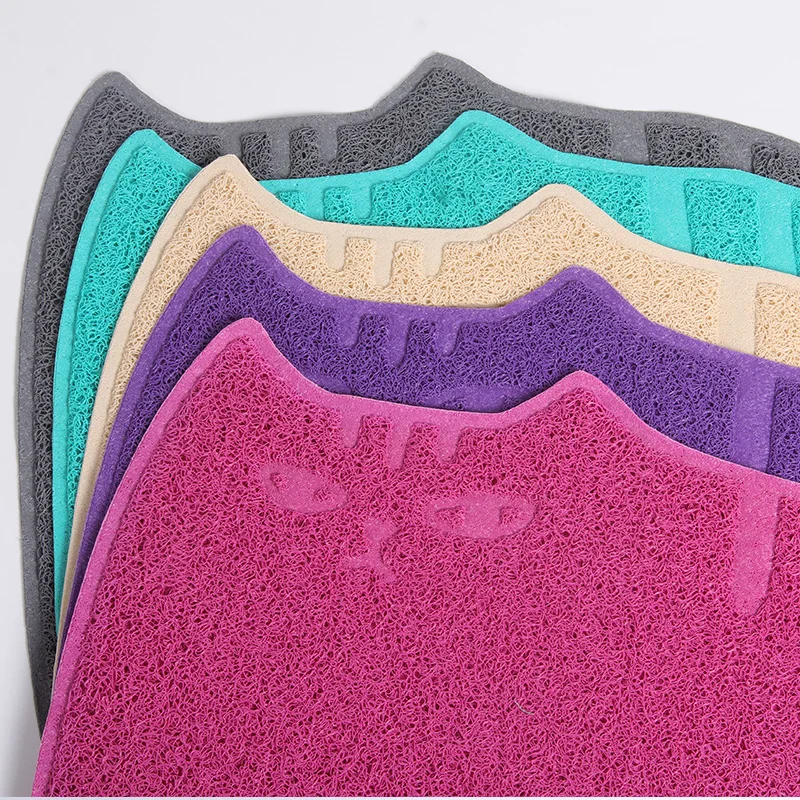 
Direct deal Paw Shape Pet Dog Puppy Bowl Placemat PVC Cat Litter Box Mat 