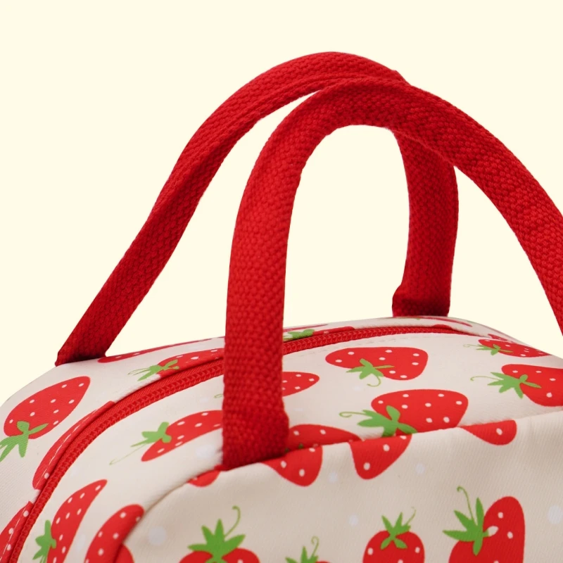 New 3 in 1 school bag and lunch strawberry bag set for kids mochilas escolares de buena calidad 2023 school bags for girls