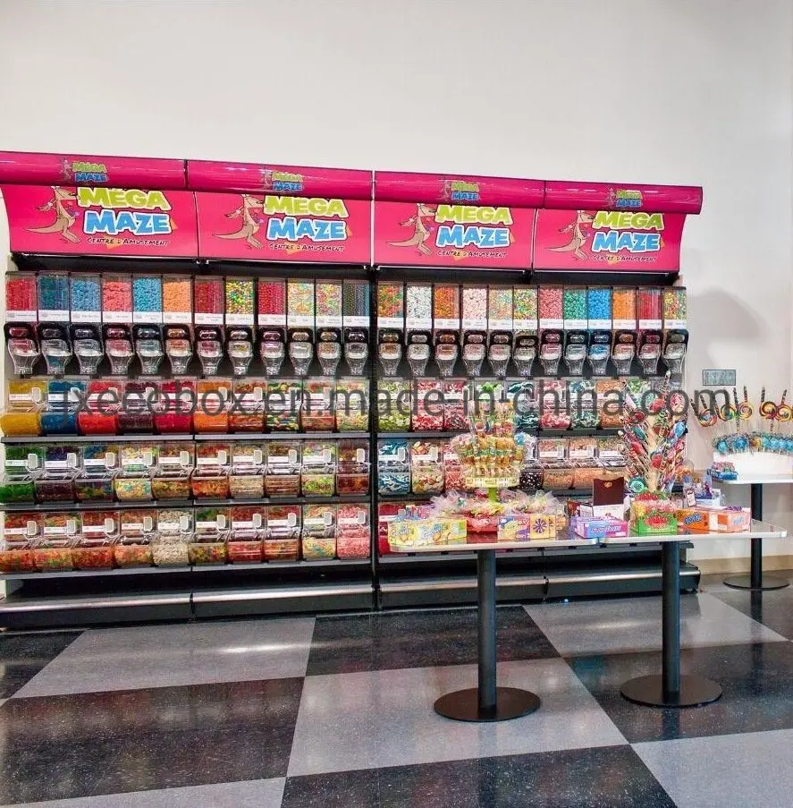 Retail store display rack gondola supermarket shelf for food display