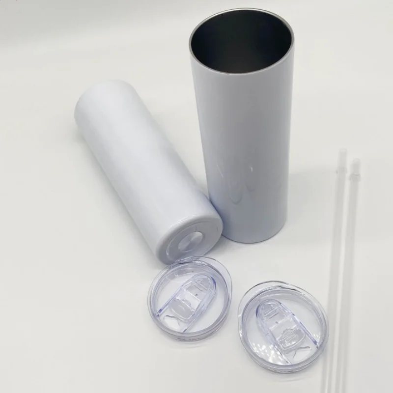 Campus simple and exquisite stainless steel white 20OZ straight cup American gift household water cup