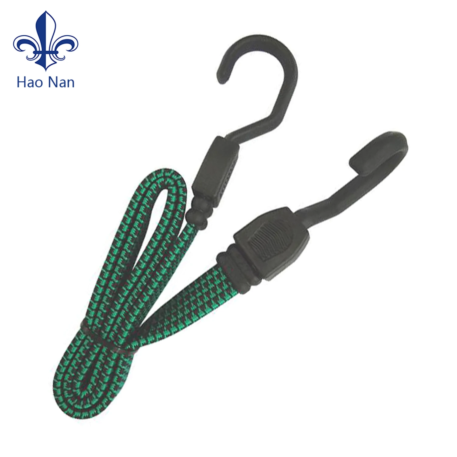 OEM Custom Flat Elastic bungee fitness cord with plastic metal hooks