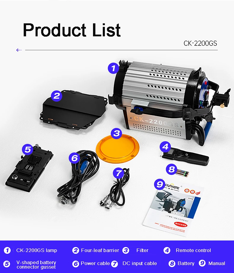 
Led Studio Light Fresnel Video Lights Mini Photo Camera Large Lens Circle Photography Film Lighting 
