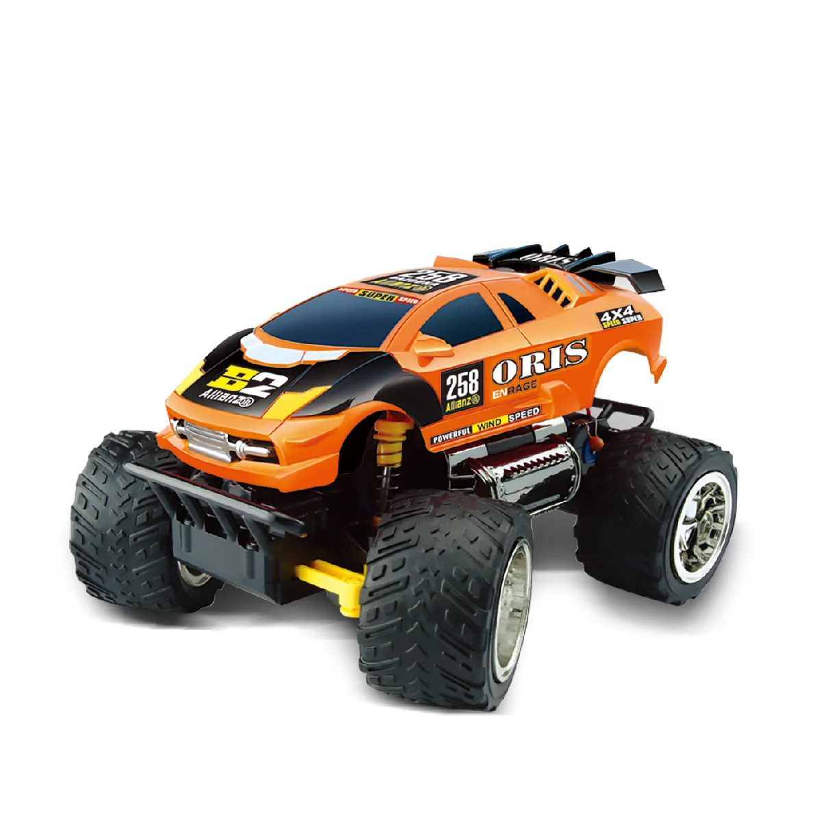 Kids Intelligent RC 4wd Bigfoot Off-road Vehicle Radio Remote Control Wireless Charging Climbing Car Alloy Boy Toy Model Car