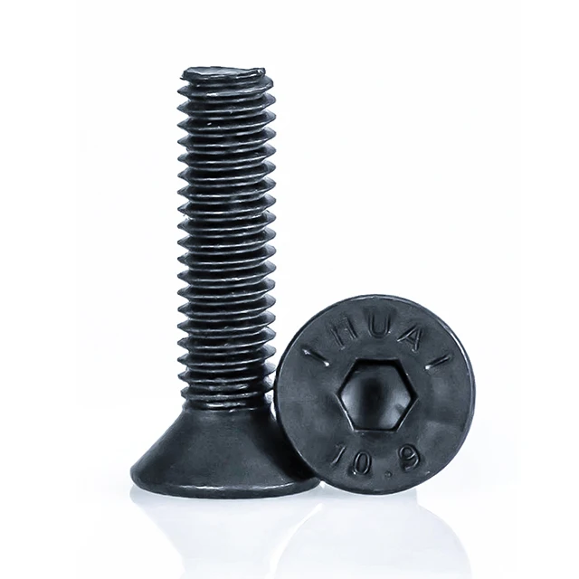 China Made New High Quality 2024 hot 304 Black countersunk head hexagon socket screws selling competitive price door hinge bolt