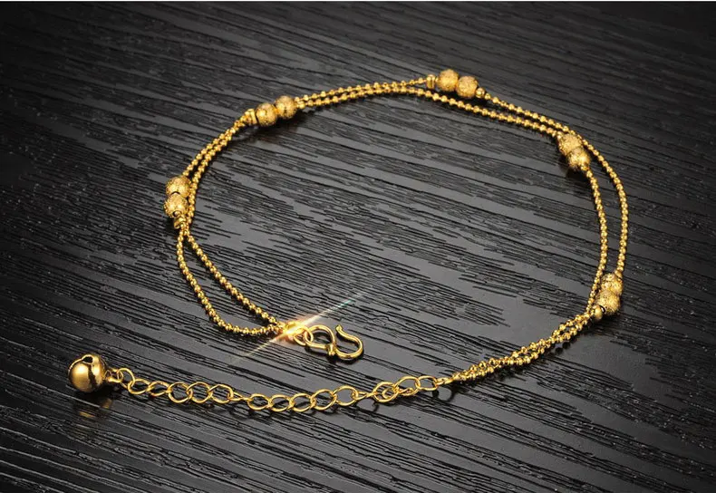 Anklets Foot Jewelry Custom Charm Indian Plated 24k Gold Anklets for Women