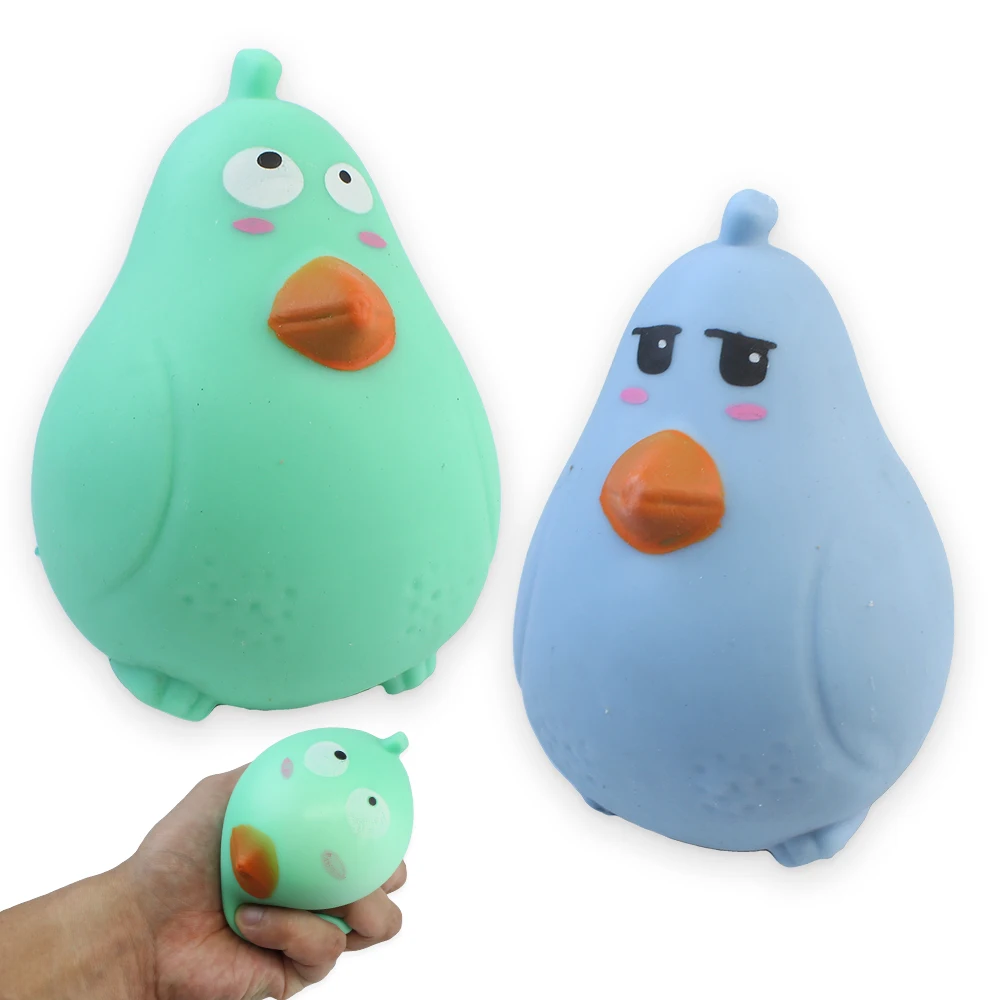 new Creative Pop Cute Cartoon Animal Chick Stress Relief Squeeze 3D TPR Fidget Induction Squeeze Bubble Toy