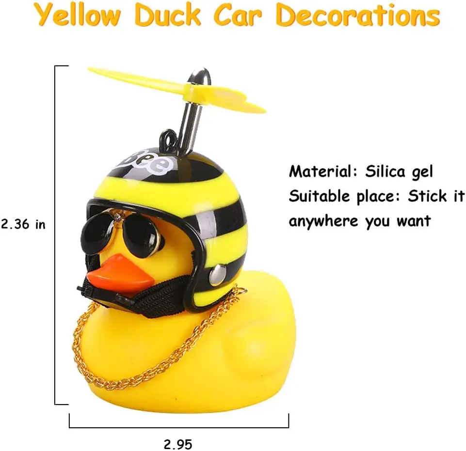 Hot Selling Cute Soft Bike Lights Bicycle Bell Rubber Motorcycle Horn Small Yellow Duck With Helmet Bicycle Accessories Duck