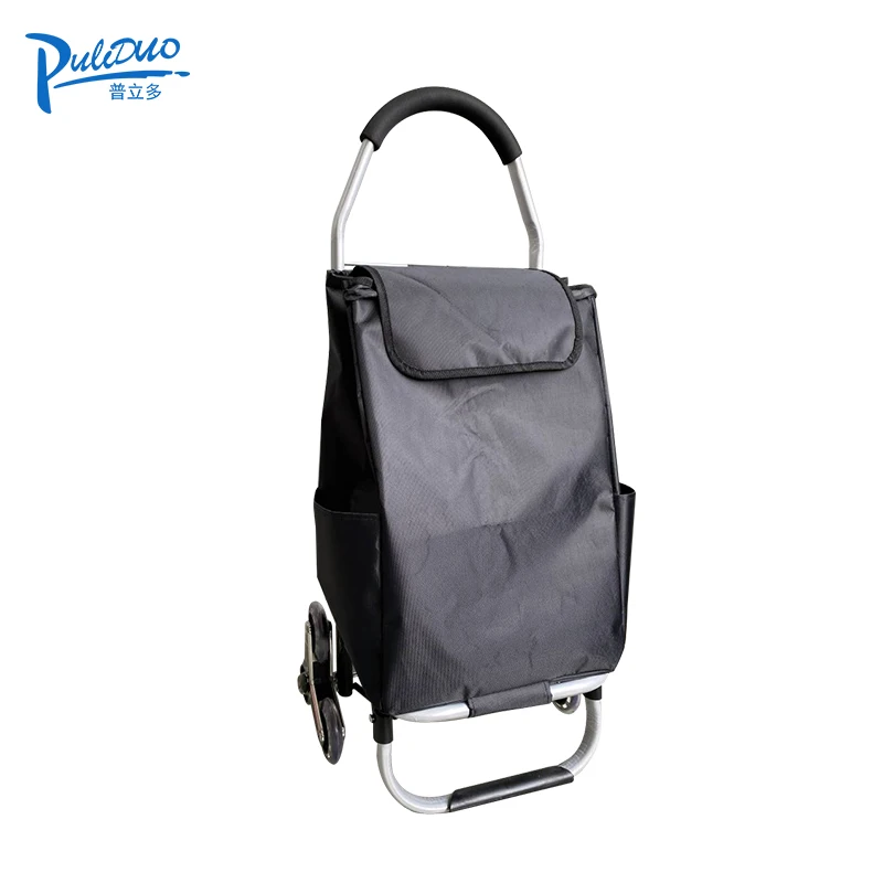 aluminum alloy trolley shopping bag 6 wheels climb folding shopping cart