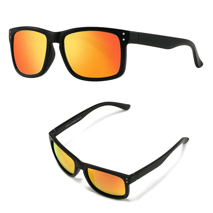 Солнечные очки TPX с квадратной передней и полной оправой, Поляризованные Солнцезащитные, с заклепками, для вождения, рыбалки, унисекс, на заказ