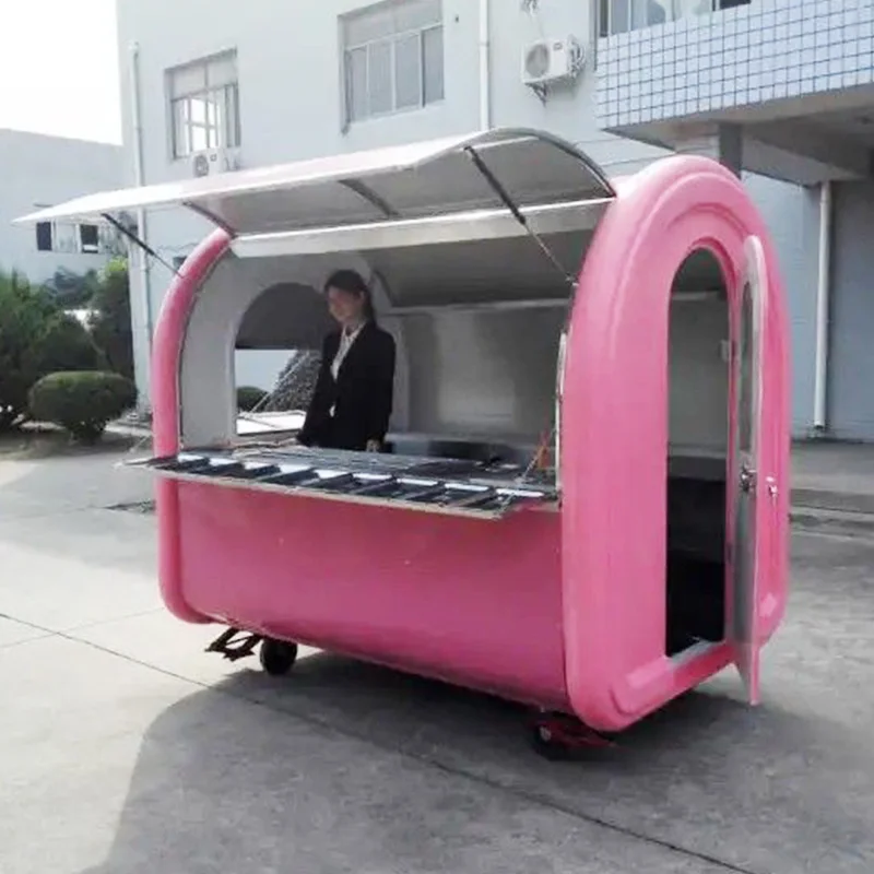 Мобильный кухонный ресторан на колесах продовольственный грузовик Foodtrailer квадратный кофе пицца барбекю фаст-фуд трейлер для продажи