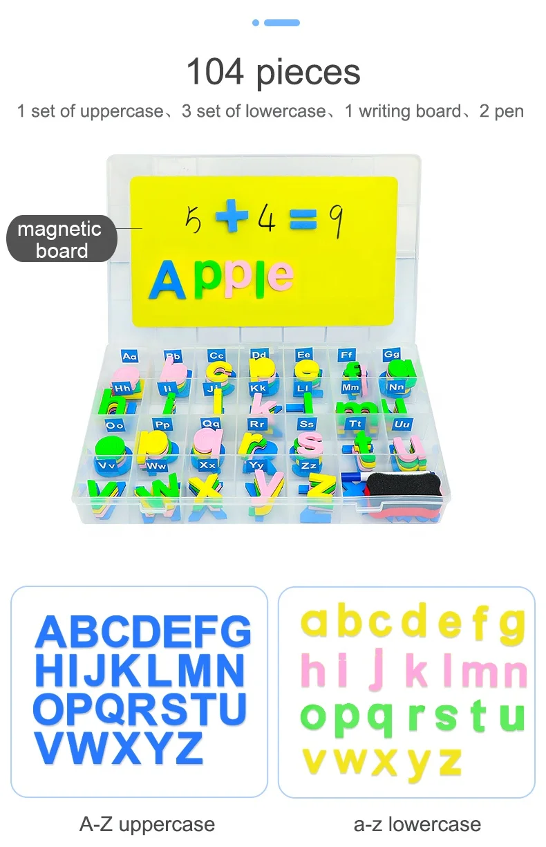 Kids Education Toy English Letter 4 Set Foam Eva abc Magnetic Alphabet Letters