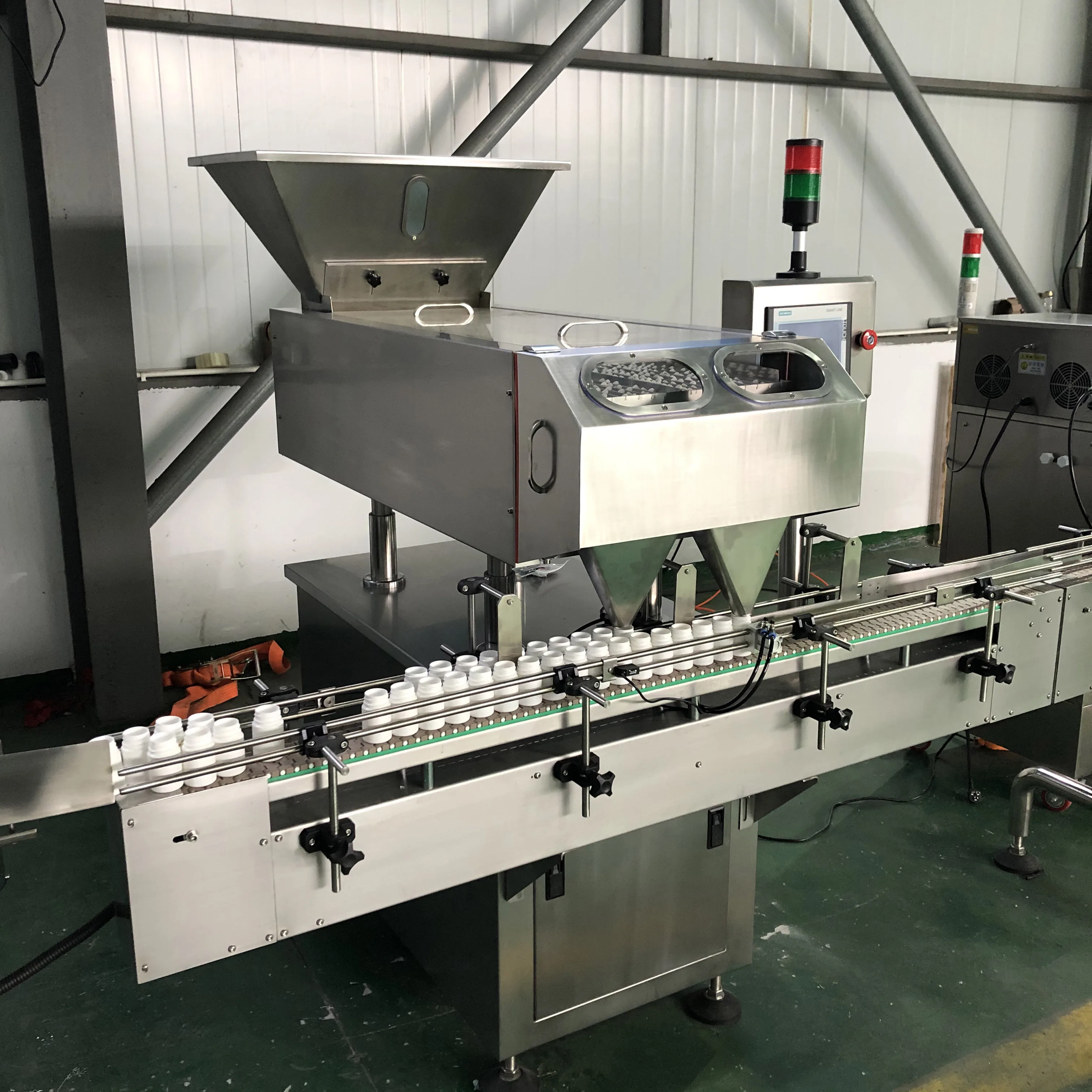  16 Lanes Automated Pharma Pill Capsule Jar Filing Counter Tablet Counting Machine