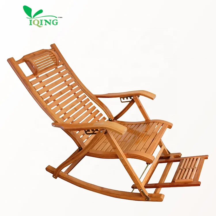 Living room lounge chair reclining rocking chair bamboo folding chair