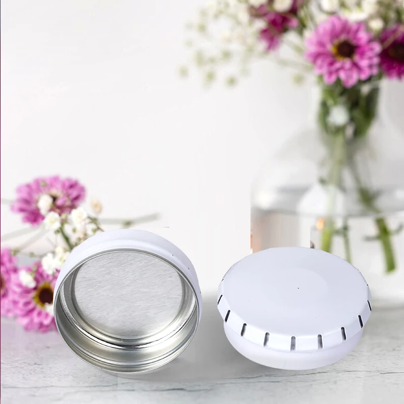 Factory Custom Metal Mint Box Small Round Childproof Tins Can Click Clack Tin For Bonbon Small Flat Round Metal Tin100ml