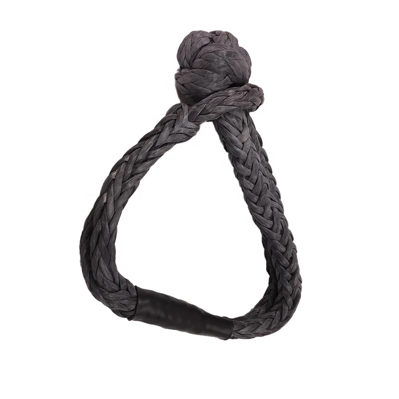 Factory sells trailer rope Soft shackle synthetic winch Rescue utv atv emergency tool