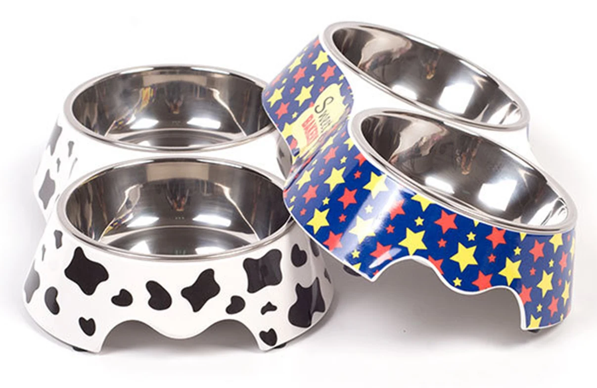 Home Kitchen Pet Products Accessories double bowl dog cat bowls stainless steel pet bowl