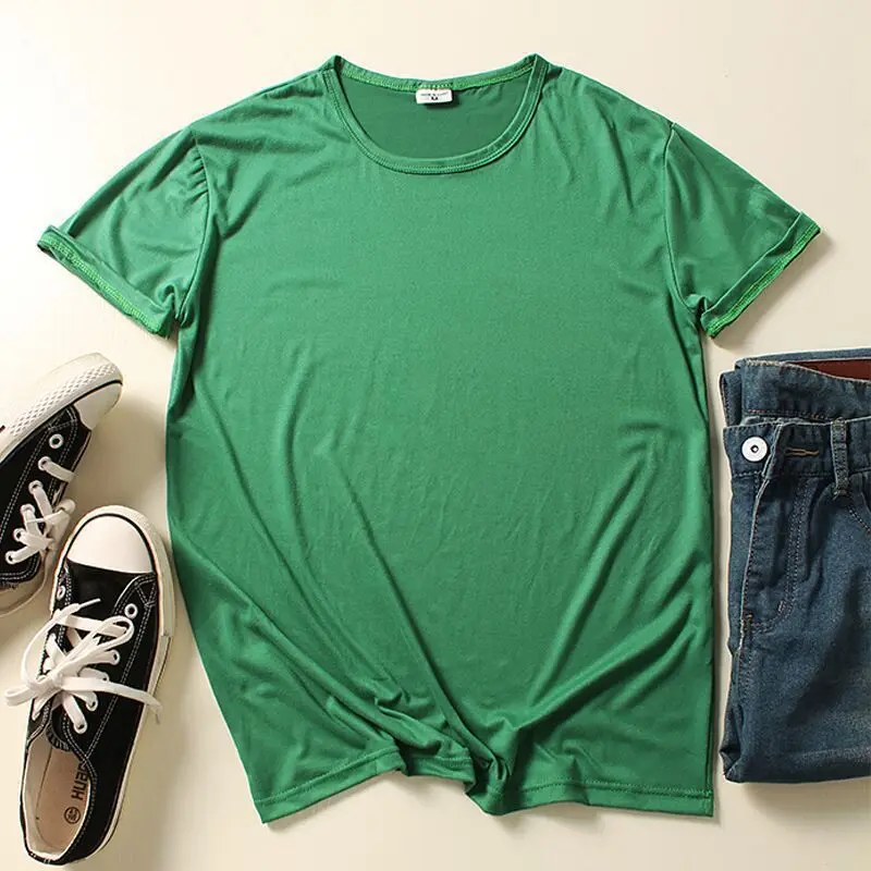 High Elasticity Summer Clothing Basic Tees Women Polyester Casual Plus Size Blank Plain T-Shirts Wholesale T Shirt