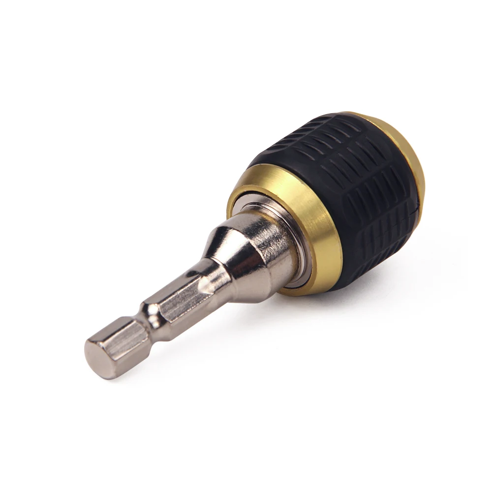 60mm Keyless Quick Change Drill Chuck 1/4 Hex Shank Magnetic Bit Holder with Non-slip Handle