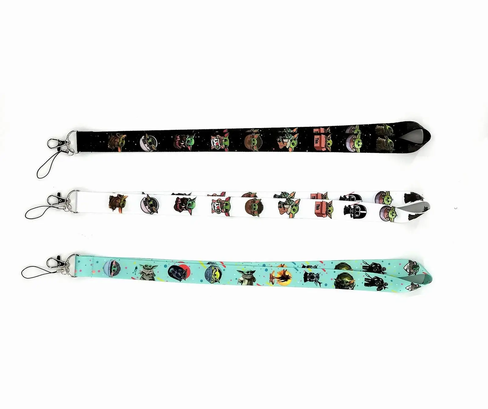 Custom Logo Cute Cartoon Star Baby Yoda Wars Lanyard Wholesale Phone Lanyards Polyester Anti-Lost Promotional Gift Neck Strap