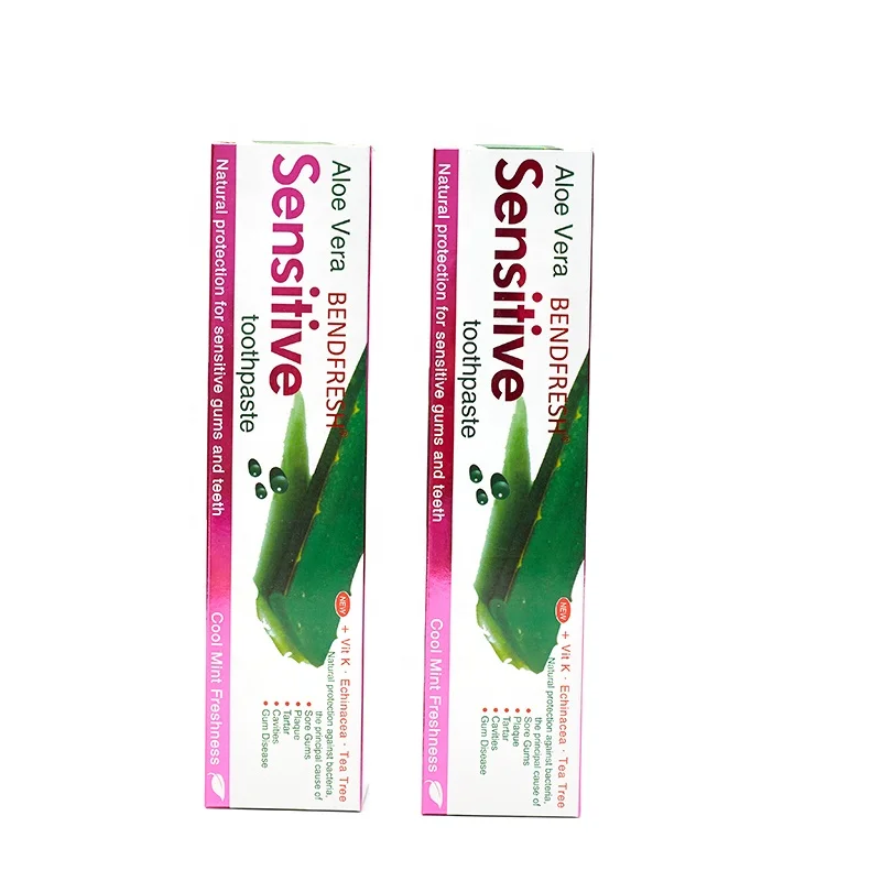 
Aloe Vera sensitive herbal ginger anti-tartar toothpaste green tea mint bendfresh 125g 